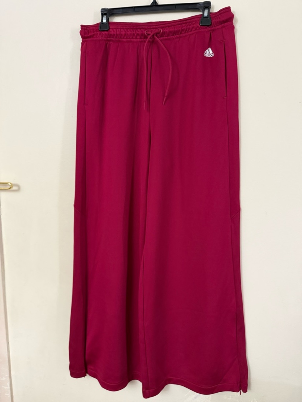 adidas Deep Pink Wide-Leg Track Pants new without tags